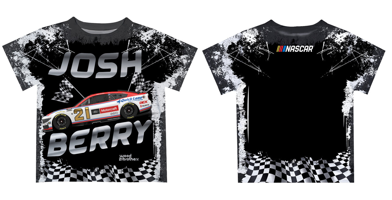 Josh Berry Vive La Fete NASCAR Abstract Kids T-Shirt Black