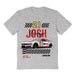 Josh Berry Vive La Fete NASCAR Name Grid Classic Cotton T-Shirt Gray
