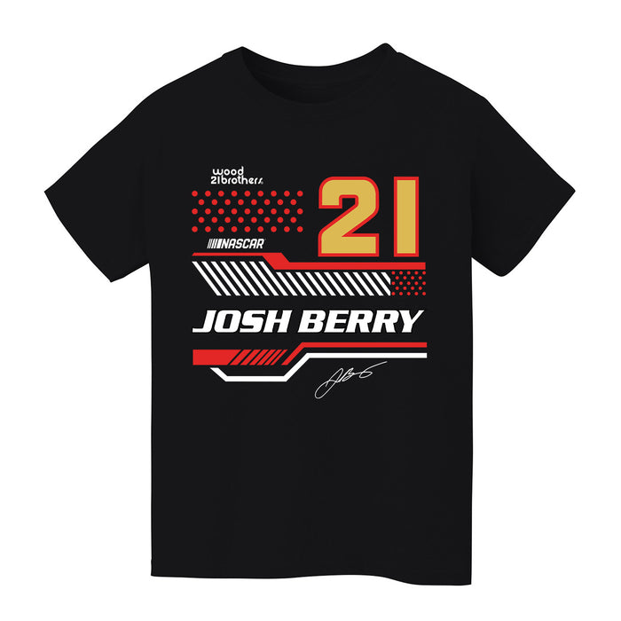 Josh Berry Vive La Fete NASCAR Geometric Classic Front Cotton T-Shirt Black