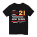 Josh Berry Vive La Fete NASCAR Geometric Classic Front Cotton T-Shirt Black