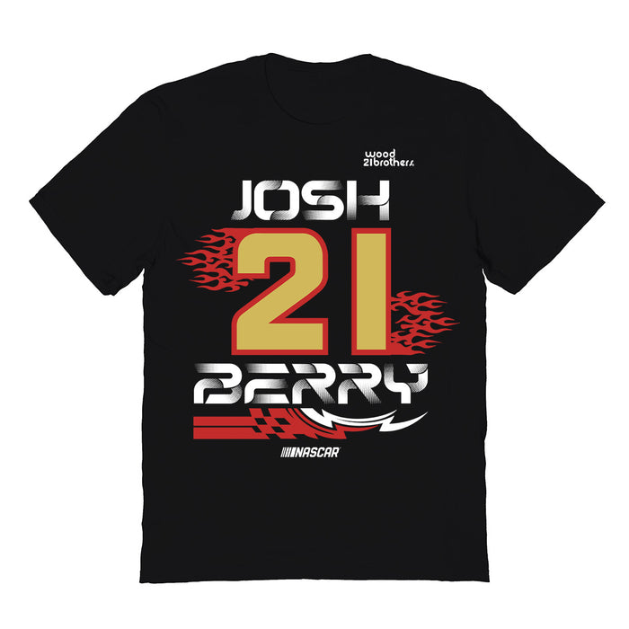 Josh Berry Vive La Fete NASCAR Fire number Cotton T-Shirt Black