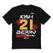 Josh Berry Vive La Fete NASCAR Fire number Cotton T-Shirt Black