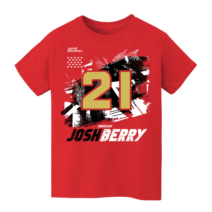 Josh Berry Vive La Fete NASCAR Fire number Cotton T-Shirt Red