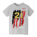 Josh Berry Vive La Fete NASCAR American Flag Cotton T-Shirt Gray