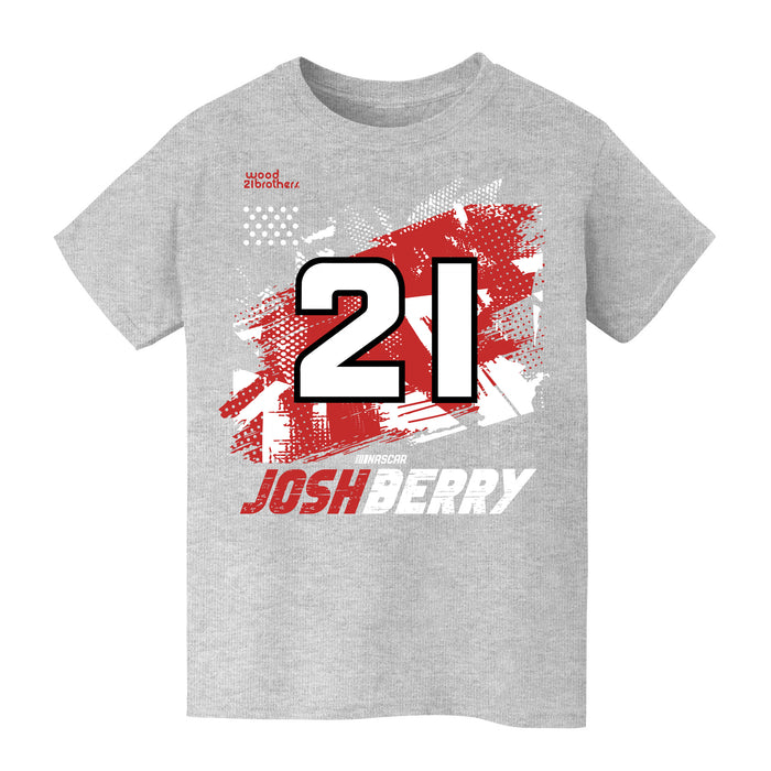 Josh Berry Vive La Fete NASCAR Abstract Halftones Cotton T-Shirt Gray