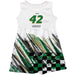 John Hunter Vive La Fete NASCAR Abstract Check Halftones Tank Dress White