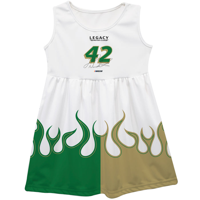John Hunter Vive La Fete NASCAR Car - Flames Tank Dress White