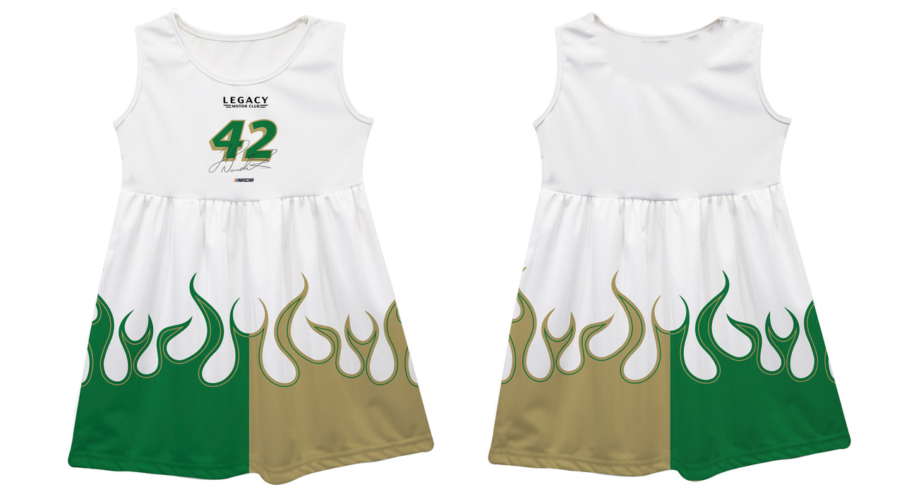 John Hunter Vive La Fete NASCAR Car - Flames Tank Dress White