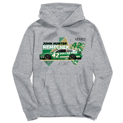 John Hunter Vive La Fete NASCAR Pullover Cotton Hoodie Grey