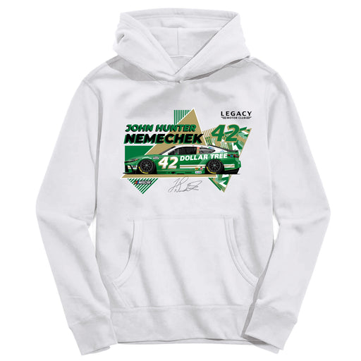 John Hunter Vive La Fete NASCAR Pullover Cotton Hoodie White