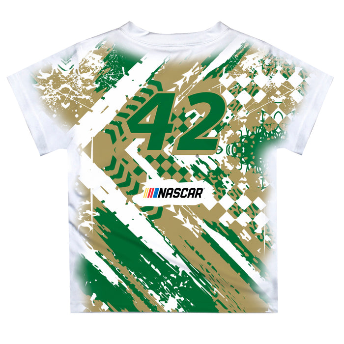 John Hunter Vive La Fete NASCAR Abstract Kids T-Shirt Green