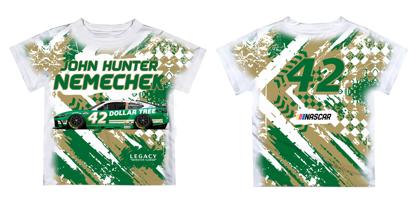 John Hunter Vive La Fete NASCAR Abstract Kids T-Shirt Green