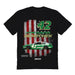 John Hunter Vive La Fete NASCAR American Flag Cotton T-Shirt Black