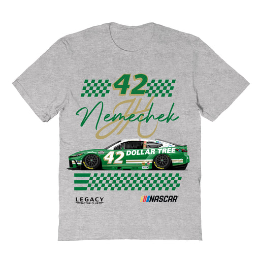 John Hunter Vive La Fete NASCAR Name Grid Classic Cotton T-Shirt Grey
