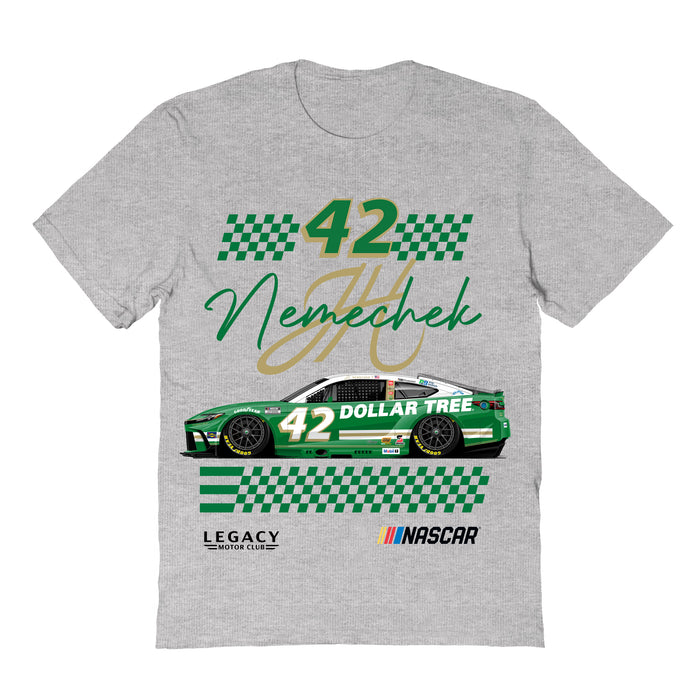 John Hunter Vive La Fete NASCAR Name Grid Classic Cotton T-Shirt Grey