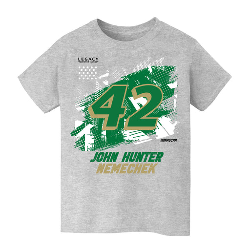 John Hunter Vive La Fete NASCAR Abstract Check Halftones Cotton T-Shirt Grey