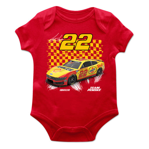 Joey Logano Cotton Short Sleeve Bodysuit Red