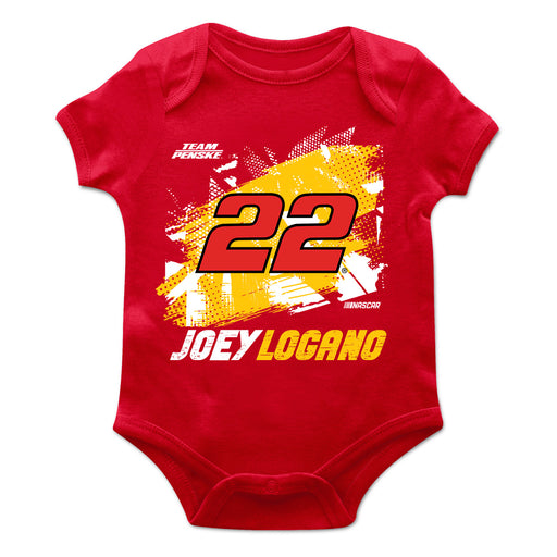 Joey Logano Cotton Short Sleeve Bodysuit Red