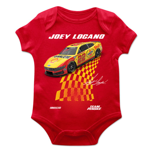 Joey Logano Cotton Short Sleeve Bodysuit Red