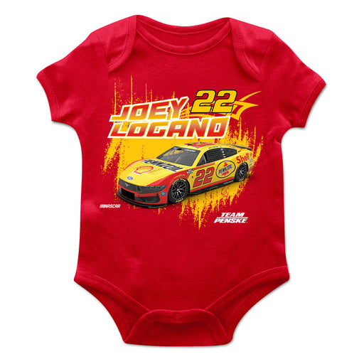 Joey Logano Cotton Short Sleeve Bodysuit Red