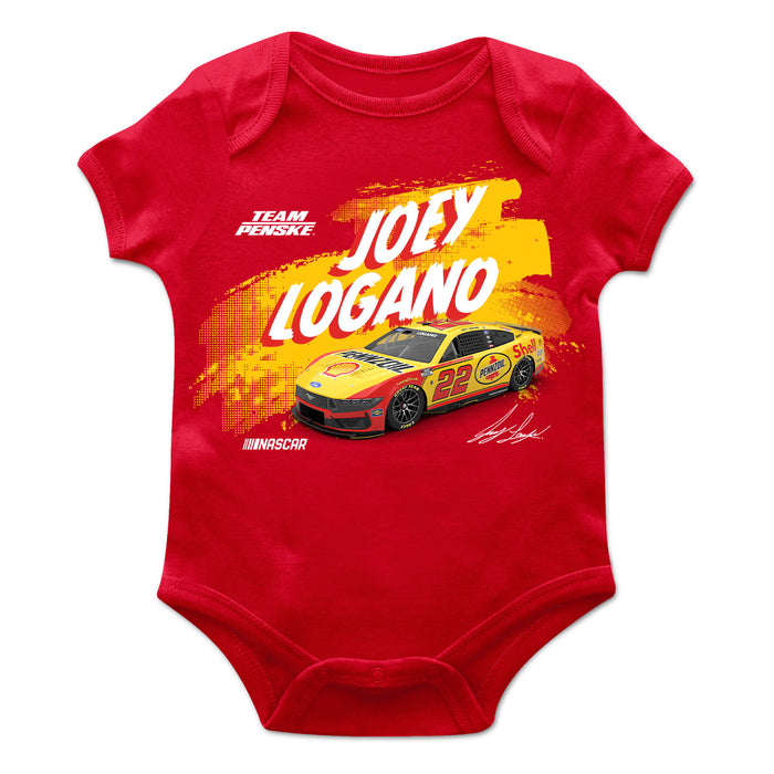 Joey Logano Cotton Short Sleeve Bodysuit Red