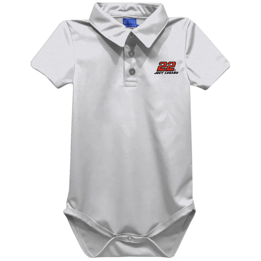Joey Logano Vive La Fete Solid Polo Bodysuit - White