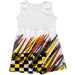 Joey Logano Vive La Fete NASCAR Abstract Check Halftones Tank Dress - White - Vive La Fête - Online Apparel Store