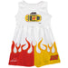 Joey Logano Vive La Fete NASCAR Car - Flames Tank Dress - White
