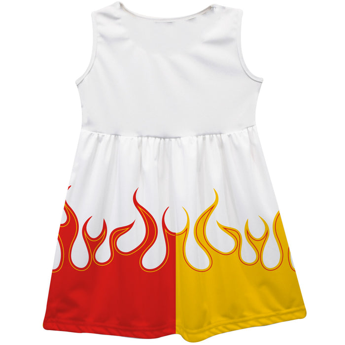 Joey Logano Vive La Fete NASCAR Car - Flames Tank Dress - White
