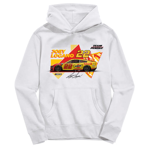 Joey Logano NASCAR Pullover Cotton Hoodie - White