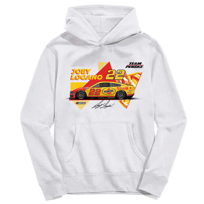 Joey Logano Vive La Fete NASCAR Pullover Cotton Hoodie - White