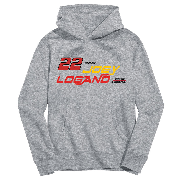 Joey Logano Vive La Fete NASCAR Pullover Cotton Hoodie - Grey