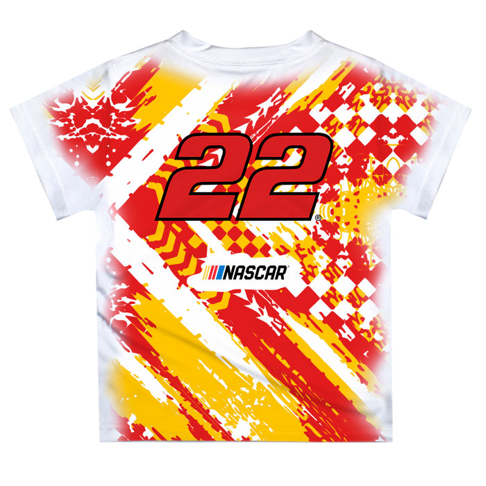 Joey Logano Vive La Fete NASCAR Abstract Kids T-Shirt  - Gold