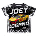 Joey Logano Vive La Fete NASCAR Abstract Kids T-Shirt - Black