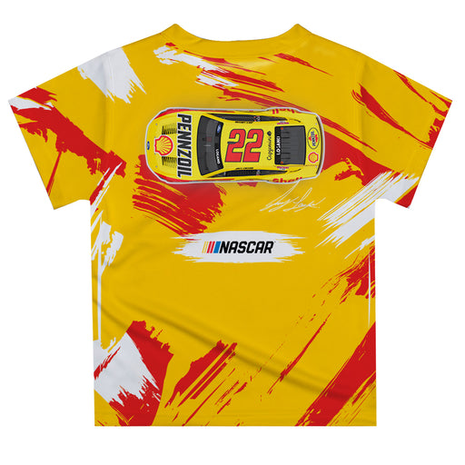 Joey Logano Vive La Fete NASCAR Paint Brush T-Shirt - Gold - Vive La Fête - Online Apparel Store