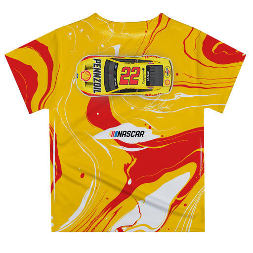 Joey Logano Vive La Fete NASCAR Marble T-Shirt - Gold - Vive La Fête - Online Apparel Store
