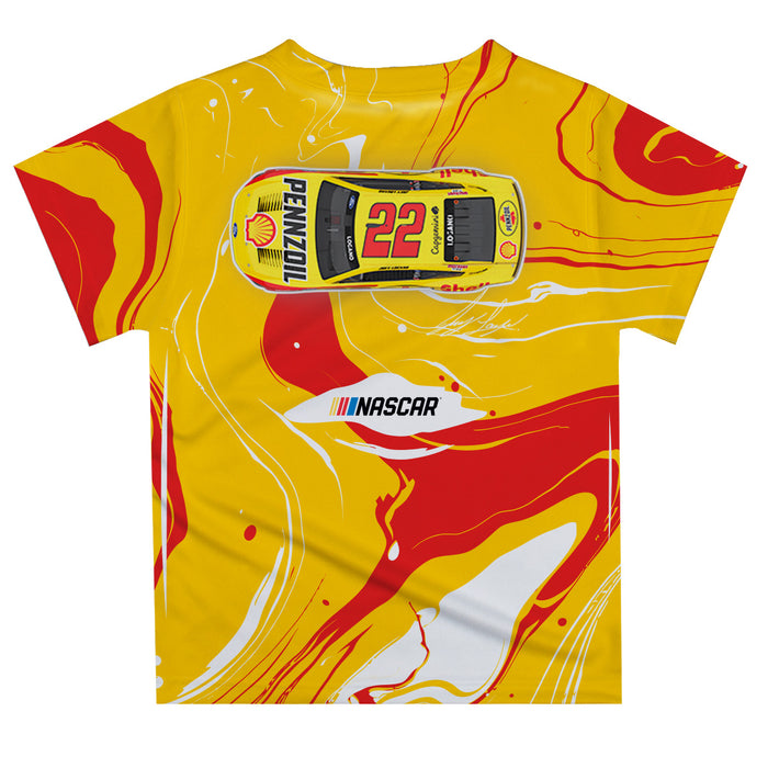 Joey Logano Vive La Fete NASCAR Marble T-Shirt - Gold - Vive La Fête - Online Apparel Store