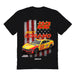 Joey Logano Vive La Fete NASCAR American Flag Cotton T-Shirt - Black