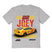 Joey Logano Vive La Fete NASCAR Name Grid Classic Cotton T-Shirt  - Grey