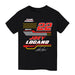 Joey Logano Vive La Fete NASCAR Geometric Classic Front Cotton T-Shirt - Black