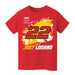 Joey Logano Vive La Fete NASCAR Abstract Halftone Front Cotton T-Shir - Red