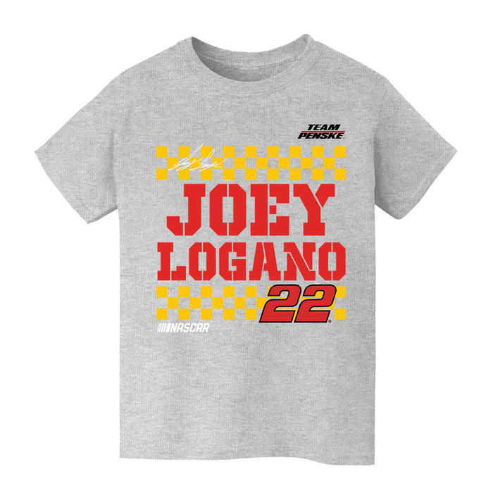 Joey Logano Vive La Fete NASCAR Grid Car Cotton T-Shirt - Grey