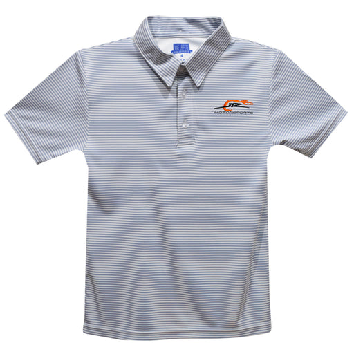 JR Motorsports Vive La Fete Pencil Stripe Polo - Gray