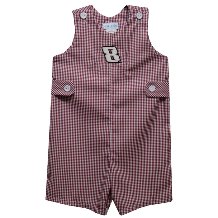 Kyle Busch Vive La Fete Gingham Jon Jon Romper - Maroon