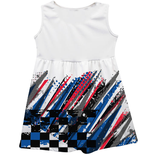 Kyle Busch Vive La Fete NASCAR Abstract Check Halftones Tank Dress - White - Vive La Fête - Online Apparel Store