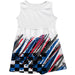 Kyle Busch Vive La Fete NASCAR Abstract Check Halftones Tank Dress - White - Vive La Fête - Online Apparel Store