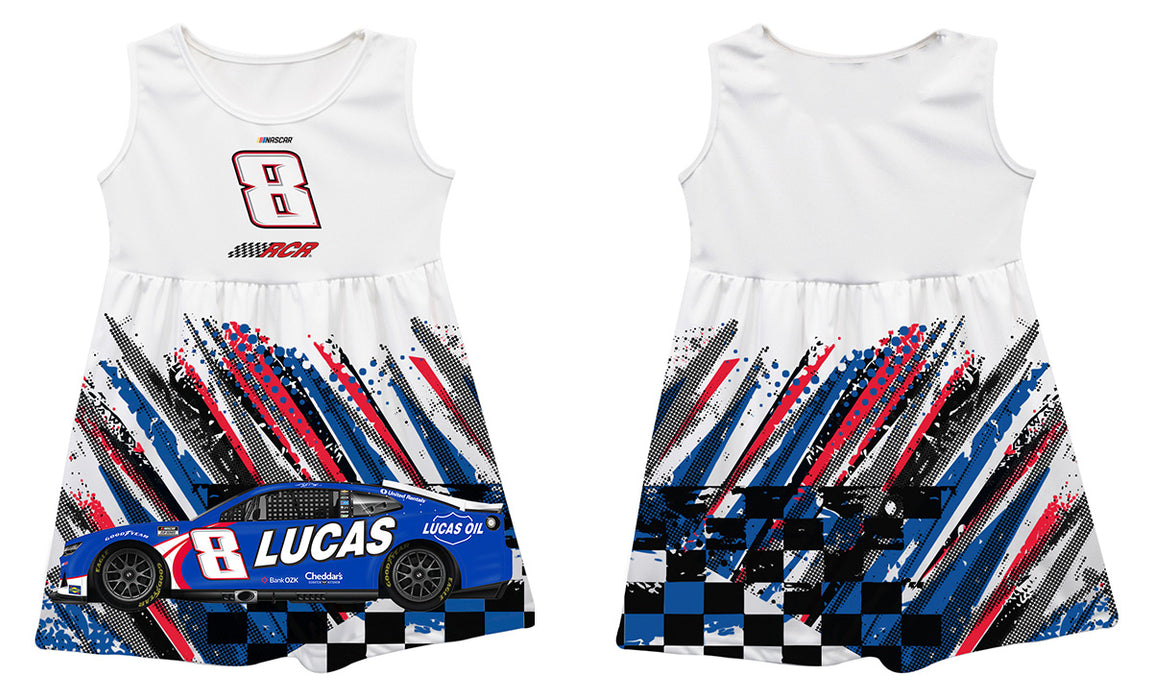 Kyle Busch Vive La Fete NASCAR Abstract Check Halftones Tank Dress - White - Vive La Fête - Online Apparel Store