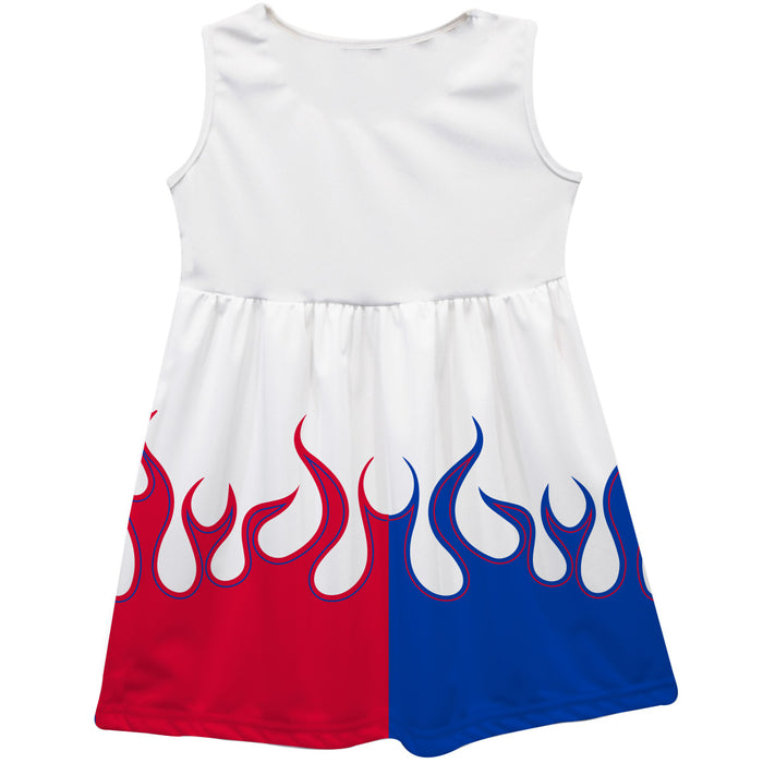 Kyle Busch Vive La Fete NASCAR Car - Flames Tank Dress - White