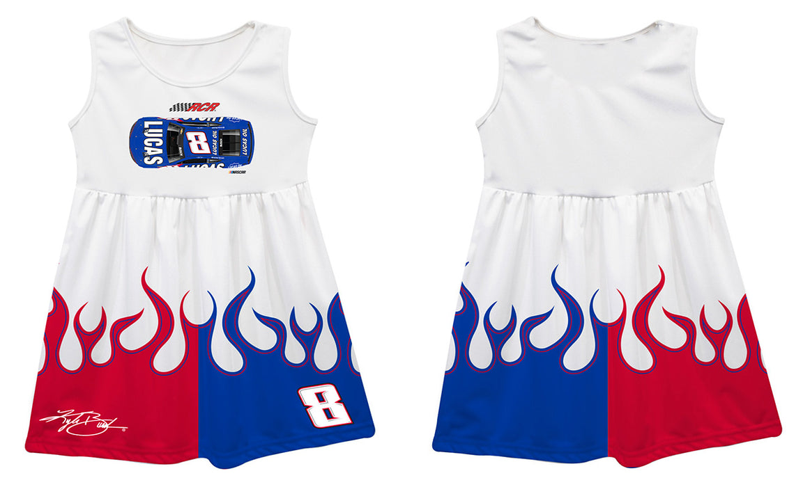 Kyle Busch Vive La Fete NASCAR Car - Flames Tank Dress - White - Vive La Fête - Online Apparel Store