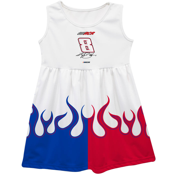 Kyle Busch Vive La Fete NASCAR Car - Flames Tank Dress - White
